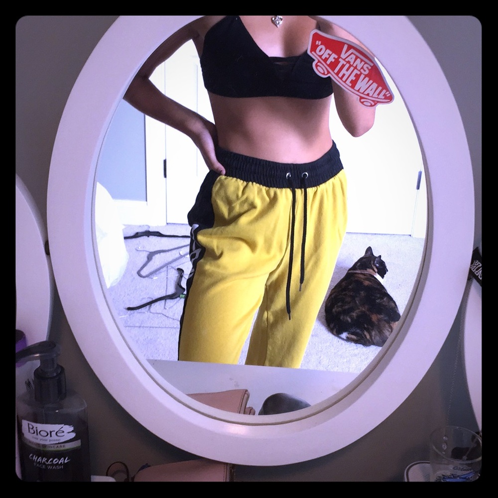 Yellow sweatpants